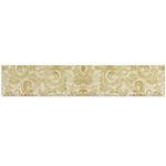 Gold Romantic Flower Pattern Flano Scarf (Large) Back