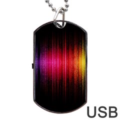 Lights Dog Tag Usb Flash (two Sides) by ValentinaDesign