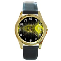 Light Round Gold Metal Watch by ValentinaDesign