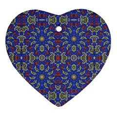 Colorful Ethnic Design Ornament (heart) by dflcprints