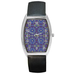 Colorful Ethnic Design Barrel Style Metal Watch by dflcprints