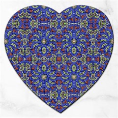 Colorful Ethnic Design Jigsaw Puzzle (heart) by dflcprints