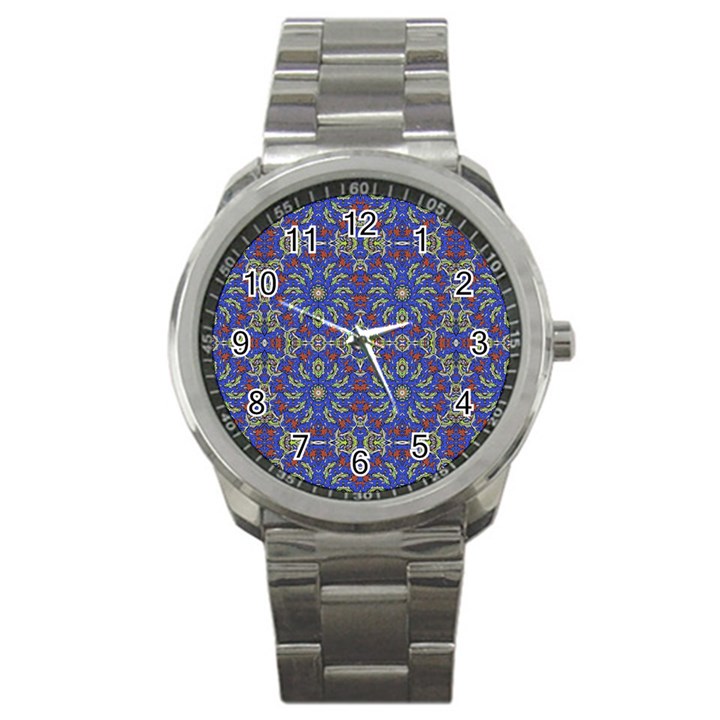 Colorful Ethnic Design Sport Metal Watch