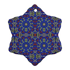 Colorful Ethnic Design Snowflake Ornament (two Sides) by dflcprints