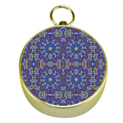 Colorful Ethnic Design Gold Compasses by dflcprints