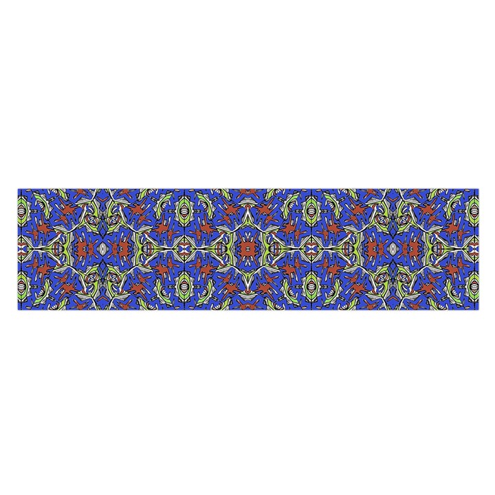 Colorful Ethnic Design Satin Scarf (Oblong)