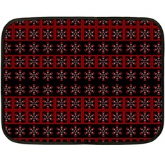 Dark Tiled Pattern Fleece Blanket (mini) by linceazul