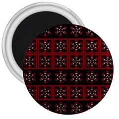 Dark Tiled Pattern 3  Magnets by linceazul