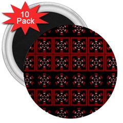 Dark Tiled Pattern 3  Magnets (10 Pack)  by linceazul