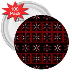 Dark Tiled Pattern 3  Buttons (100 Pack)  by linceazul