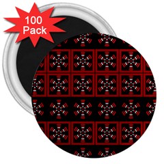 Dark Tiled Pattern 3  Magnets (100 Pack) by linceazul