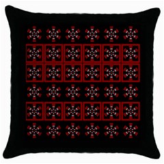 Dark Tiled Pattern Throw Pillow Case (black) by linceazul