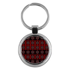 Dark Tiled Pattern Key Chains (round)  by linceazul