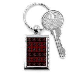 Dark Tiled Pattern Key Chains (rectangle)  by linceazul