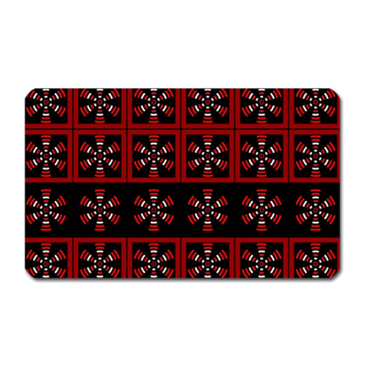 Dark Tiled Pattern Magnet (Rectangular)