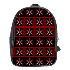 Dark Tiled Pattern School Bags(large)  by linceazul