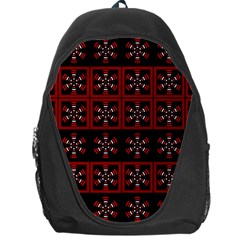 Dark Tiled Pattern Backpack Bag by linceazul