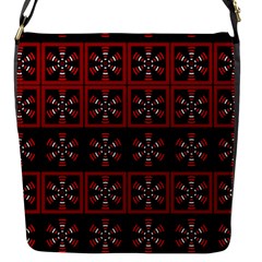 Dark Tiled Pattern Flap Messenger Bag (s) by linceazul