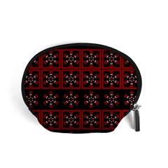 Dark Tiled Pattern Accessory Pouches (small)  by linceazul