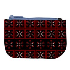 Dark Tiled Pattern Large Coin Purse