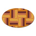 Geometric Pattern Oval Magnet Front