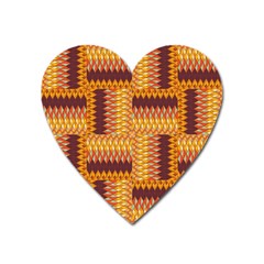 Geometric Pattern Heart Magnet by linceazul