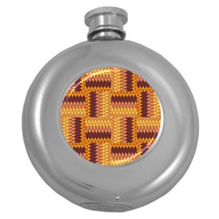 Geometric Pattern Round Hip Flask (5 Oz) by linceazul