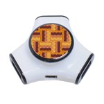 Geometric Pattern 3-Port USB Hub Front