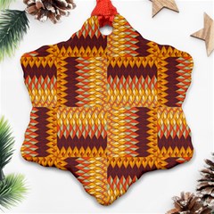 Geometric Pattern Snowflake Ornament (two Sides) by linceazul