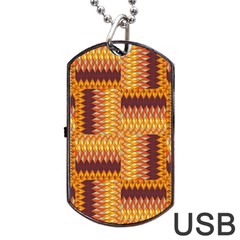 Geometric Pattern Dog Tag Usb Flash (one Side) by linceazul