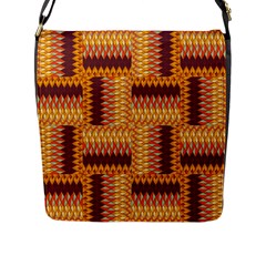 Geometric Pattern Flap Messenger Bag (l)  by linceazul