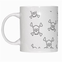 Skull pattern White Mugs