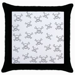 Skull Pattern Throw Pillow Case (black) by ValentinaDesign