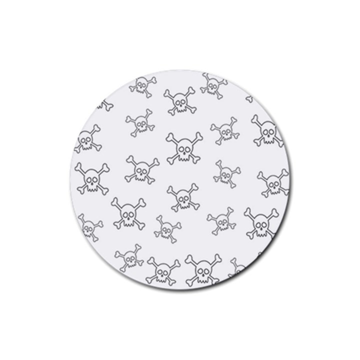 Skull pattern Rubber Round Coaster (4 pack) 