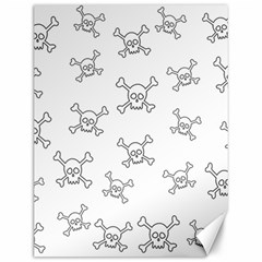 Skull Pattern Canvas 12  X 16   by ValentinaDesign