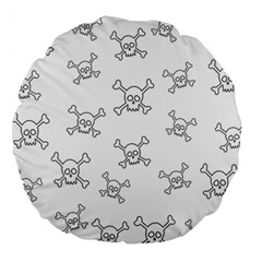 Skull pattern Large 18  Premium Round Cushions