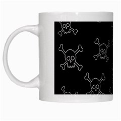 Skull Pattern White Mugs by ValentinaDesign