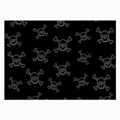 Skull Pattern Large Glasses Cloth (2-side) by ValentinaDesign