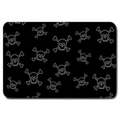 Skull Pattern Large Doormat  by ValentinaDesign