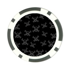 Skull Pattern Poker Chip Card Guard by ValentinaDesign