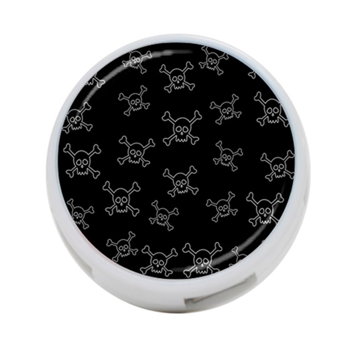 Skull pattern 4-Port USB Hub (Two Sides) 