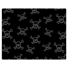 Skull Pattern Double Sided Flano Blanket (medium)  by ValentinaDesign