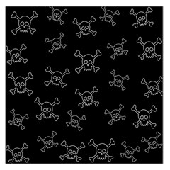 Skull Pattern Large Satin Scarf (square) by ValentinaDesign