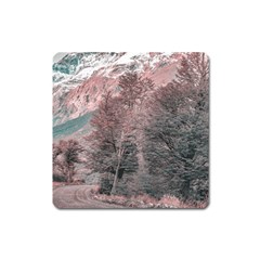 Gravel Empty Road Parque Nacional Los Glaciares Patagonia Argentina Square Magnet by dflcprints