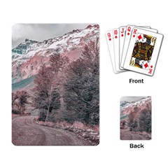 Gravel Empty Road Parque Nacional Los Glaciares Patagonia Argentina Playing Card by dflcprints