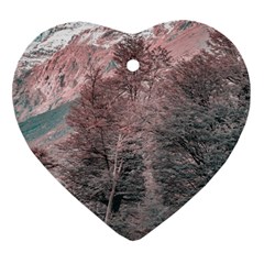 Gravel Empty Road Parque Nacional Los Glaciares Patagonia Argentina Heart Ornament (two Sides) by dflcprints