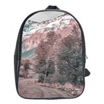 Gravel Empty Road Parque Nacional Los Glaciares Patagonia Argentina School Bags(Large)  Front