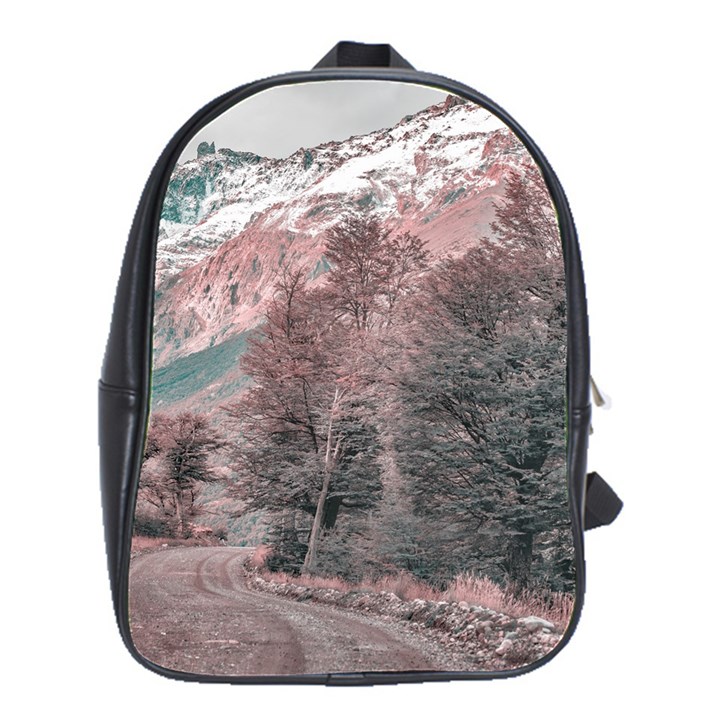 Gravel Empty Road Parque Nacional Los Glaciares Patagonia Argentina School Bags(Large) 