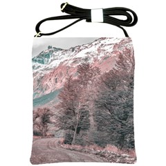 Gravel Empty Road Parque Nacional Los Glaciares Patagonia Argentina Shoulder Sling Bags by dflcprints