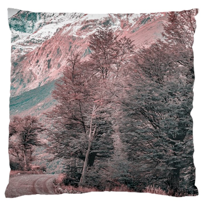 Gravel Empty Road Parque Nacional Los Glaciares Patagonia Argentina Large Cushion Case (One Side)